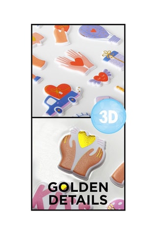 24 3D Stickers - 21 x 9,5 x 0,1 cm