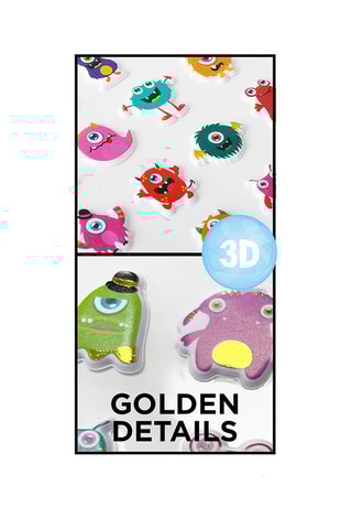24 3D Stickers - 21 x 9,5 x 0,1 cm