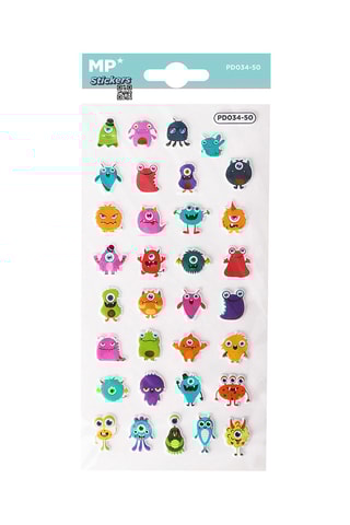 24 3D Stickers - 21 x 9,5 x 0,1 cm