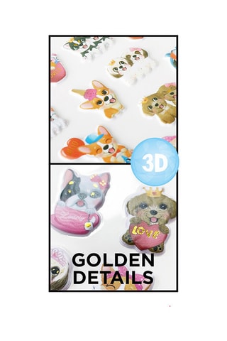 24 3D Stickers - 21 x 9,5 x 0,1 cm