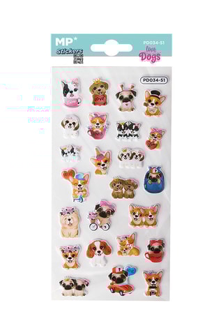 24 3D Stickers - 21 x 9,5 x 0,1 cm