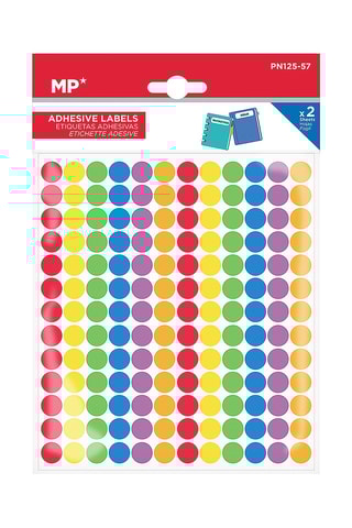 24 x 2 Vellen Zelfklevende Etiketten - Multicolor