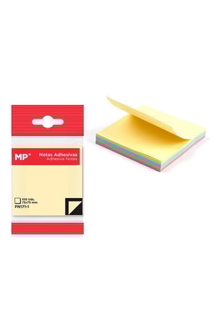 12 Zelfklevende Memoblaadjes - Multicolor - 75 x 75 mm