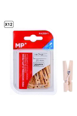 12 x 20 Houten Klemmen - 25 mm