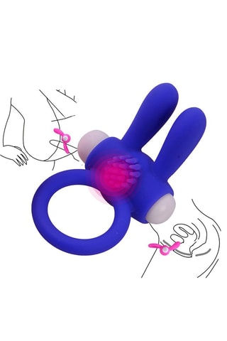 Anneau vibrant rabbit - Violet foncé