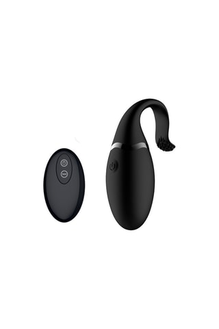 Œuf vibrant avec télécommande - Noir - 14,5 cm