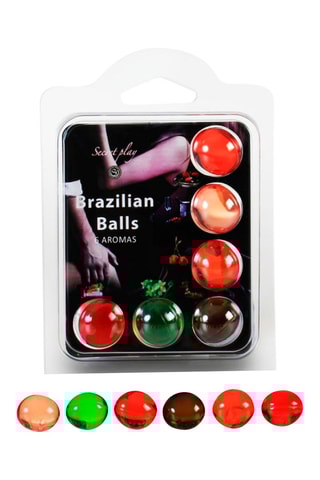 6 boules de massage brésiliennes - 6 saveurs