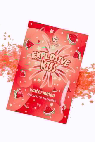 Bonbons pétillants à la pastèque Explosive Kiss - 9 g