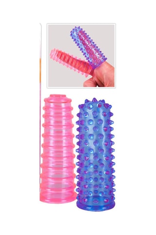 2 doigts chinois - Rose et bleu - 8 cm