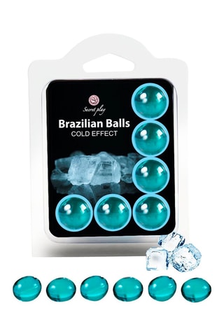 6 Brazilian Balls Cold effect Bleu