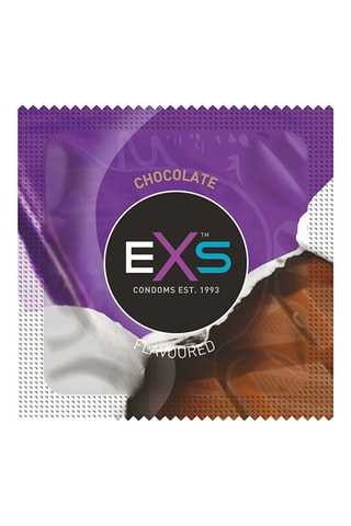2 préservatifs lubrifiés en latex - Chocolat - 54 mm