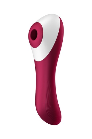 Vibromasseur et stimulateur 2-en-1 Dual Crush Satisfyer - Bordeaux - 17 cm