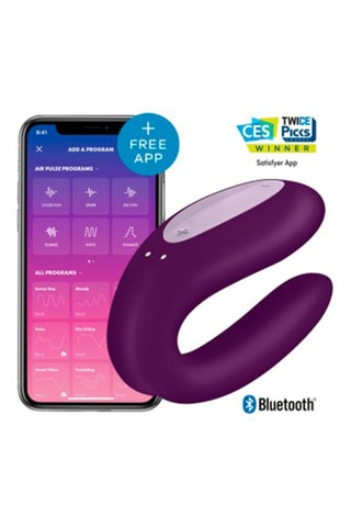 Vibromasseur de couple waterproof Satisfyer - Violet - 9,14 cm