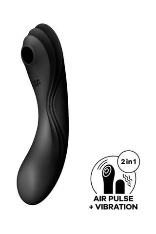 Stimulateur clitoridien 2-en-1 Satisfyer Trinity 4 - Noir - 17 cm
