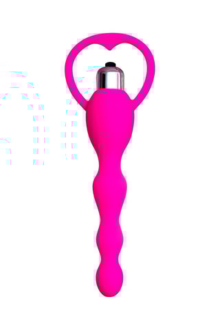 Plug anal vibrant - Rose - 16 cm