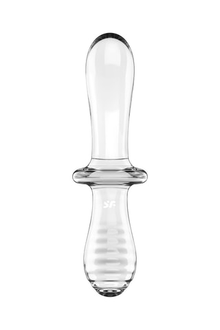 Godemiché en verre Double Crystal - Transparent - 20 cm