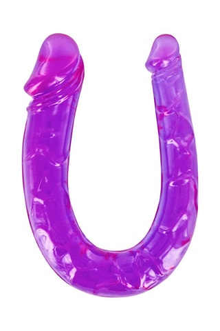 Godemiché double dong - Violet - 15 cm