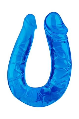 Double godemiché flexible - 
Bleu - 15 cm