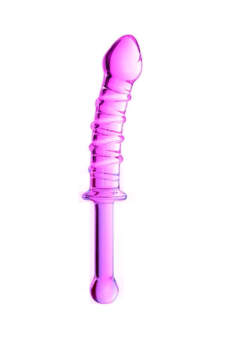 Godemiché en verre - Rose - 23 cm