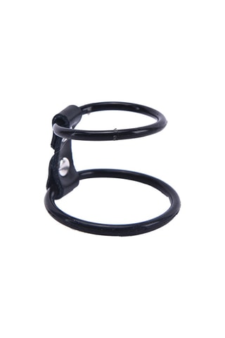Double anneau pénien extensible waterproof - Noir