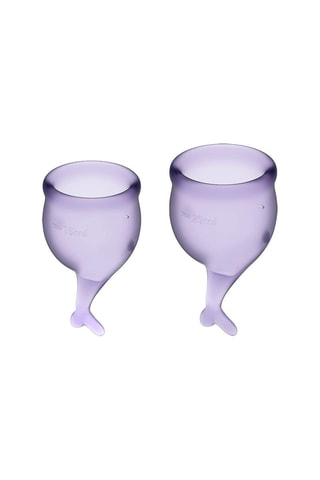 2 coupes menstruelles Feel Secure - Lilas - 6,3 cm / 6,7 cm
