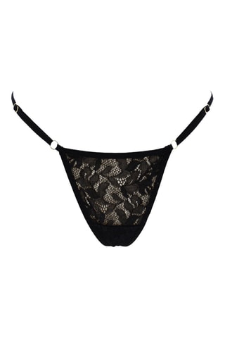 String en dentelle - Noir