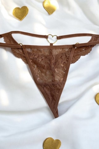 String en dentelle - Taupe