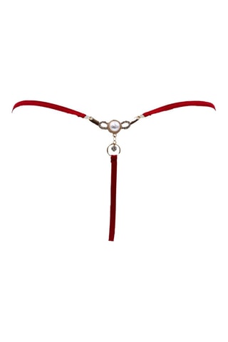 String en dentelle - Rouge