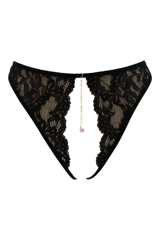 String en dentelle - Noir - Modèle aléatoire