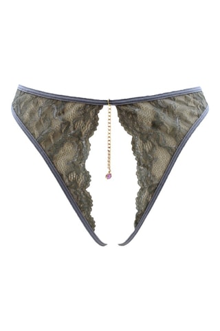 String en dentelle - Gris - Modèle aléatoire
