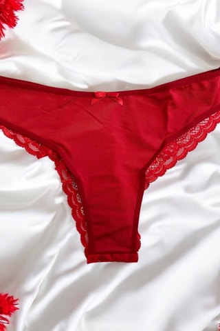 Culotte en dentelle - Rouge