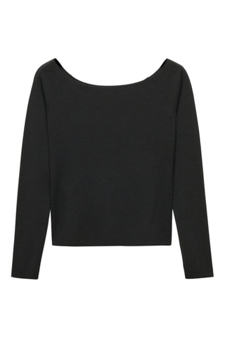 Pull maille épaules dénudées - Noir