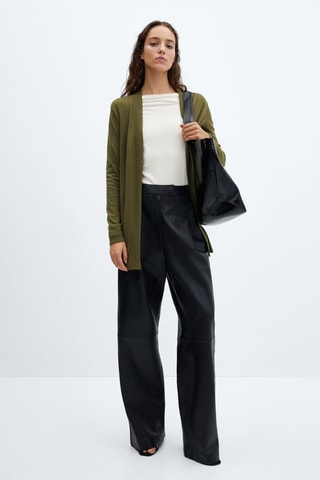 Cardigan maille fine - Kaki