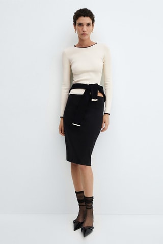Pull-over liserés contrastants - Brut