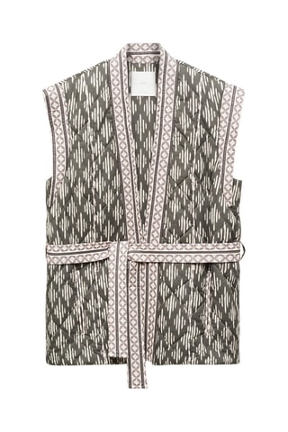 Gilet matelassé ceinture - Bleu marine