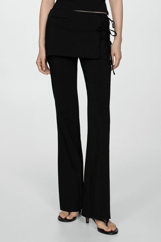 Pantalon revers nœuds - Noir