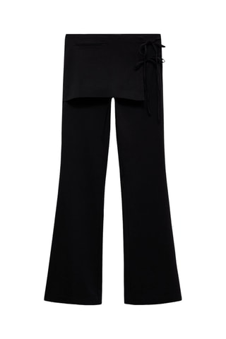 Pantalon revers nœuds - Noir