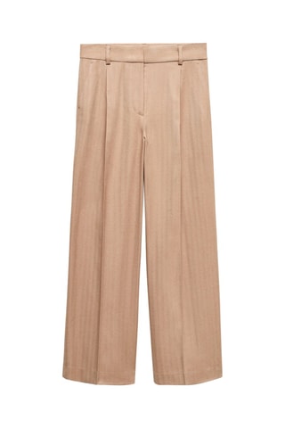 Pantalon à fines rayures - Beige