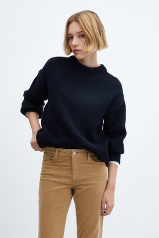 Pantalon flare taille normale velours câtelé - Marron