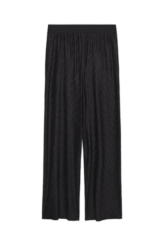 Pantalon wideleg texturé - Noir