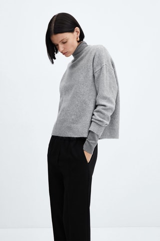 Pantalon droit taille élastique - Noir