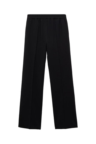 Pantalon droit taille élastique - Noir