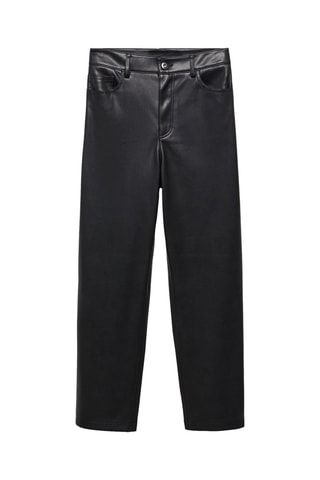 Pantalon droit similicuir - Noir