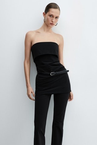 Pantalon droit taille haute - Noir