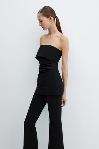 Pantalon droit taille haute - Noir