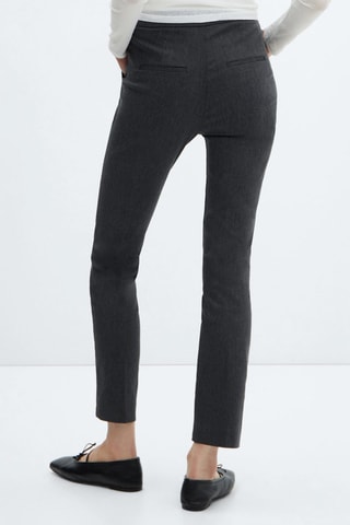 Pantalon skinny crop - Gris clair