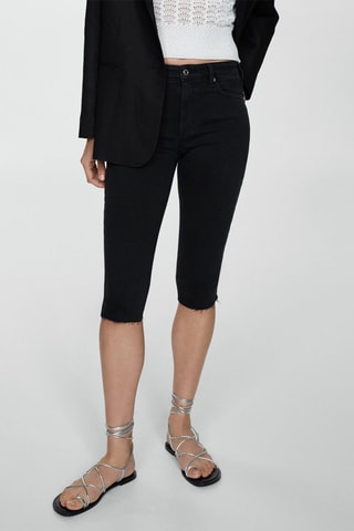 Jean slim capri - Denim Noir