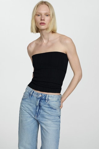 Jean droit taille normale - Bleu claro vintage