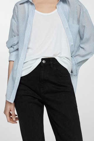 Jean Newmom confort taille haute - Denim Noir