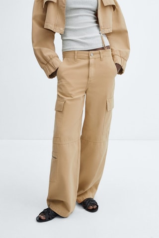 Jean cargo poches - Marron
